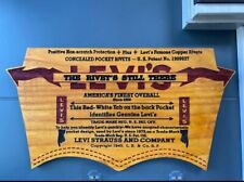 LEVI'S Vintage Style Store Promo Banner Wooden Display Sign 1945 