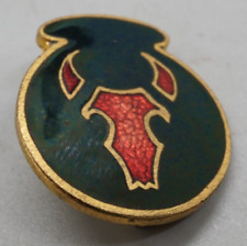 WWII 34th Infantry Division Red Bull DI Unit Pin PATCH STYLE IN GREAT SHAPE picture