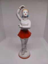 Antique Russian USSR Porcelain GORODNITSA Figurine of girl skating picture