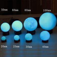 1pc Luminous Stone Green/Blue Glow In The Dark Crystal Sphere Ball 20-70mm picture