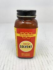 Vintage Bottle Winchester Bore Cleaning Solvent for Firearms 1950's Unopened picture