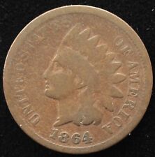 KAPPYSCOINS G8588 1864 BZ GOOD CIVIL WAR DATED & USED INDIAN HEAD CENT picture