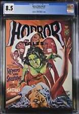 EERIE PUBLICATIONS HORROR TALES V6 #2 - CGC 8.5 - OW/WP - VF+ MAGAZINE picture