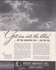 1941 Print Ad Vultee Aircraft Inc Stinson Aircraft Get'em in the Blue production picture