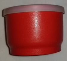 VINTAGE Tupperware Red 4oz Snack Cup #1229-33 w/ Sheer Lid 297-45 picture