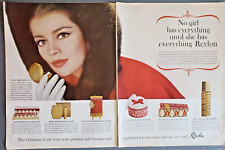 1963 Revlon Bath Powder Bath Oil Soap Lipstick Christmas Gifts 2 Page Print Ad picture