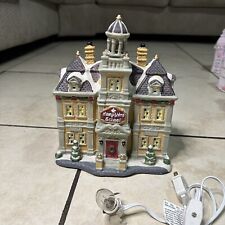 Christmas Village Holiday Time Vintage Victorian Hampshire School Lighted House picture