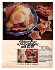vintage 1970s large size mag print ad Holiday Ideas twinkling with SPAM canned picture