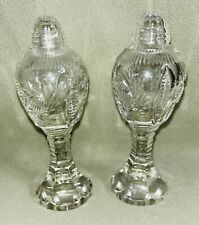 Vintage Clear Crystal 6” Salt & Pepper Set Perfect Condition picture