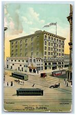San Francisco California CA Postcard Hotel Turpin Powell Market Streetcar c1910 picture