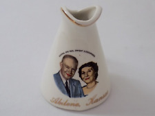 Vinage 1950s-60s General & Mrs. Dwight D. Eisenhower Miniature Souvenir Pitcher picture