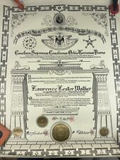 1939 Masonic Scottish Rite Concilium Supremum Conciliorum Orbis Certificate picture
