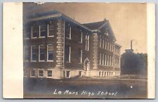 Le Mars Iowa~Le Mars High School Building~1911 RPPC picture