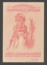 [71205] 1880's TRADE CARD CARTER'S IRON PILLS for the BLOOD, NERVES & COMPLEXION picture