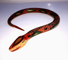 Wooden Articulated Jointed Snake 31” Hand Painted picture