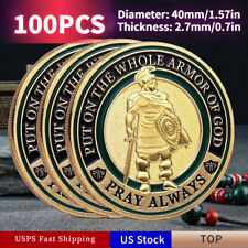100Pcs Put On the Whole Armor Of God Commemorative Collection Challenge Coins picture