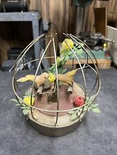 Vintage Music Box “ Two Birds In A Cage”  On See-Saw Music Box picture