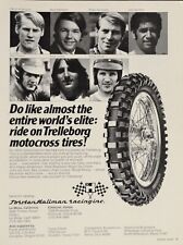 1973 Torsten Hallman Motocross Tires Print Ad Decoster Abert Lackey Ake Desoto picture