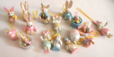 Lot of 16 Miniature Easter Tree Ornaments Bunnies Eggs Birds picture