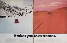 1969 VW Volkswagen Automobile Car From 40 Below To 140 Above 2 Page Print Ad picture