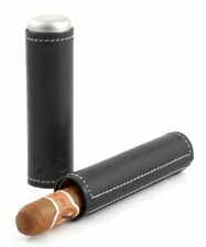 XiKAR Envoy Leather Cigar Travel Case - Single - Black -  Gift Boxed - 241BK picture