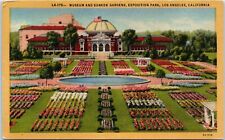 Museum and Sunken Gardens, Exposition Park, Los Angeles, California Postcard picture