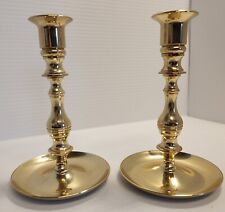 Set of Two Vintage Brass Candlesticks picture