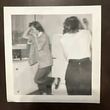 VINTAGE PHOTO 1950s girls dancing in the kitchen. Silly fun ORIGINAL SNAPSHOT picture