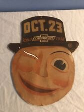 Vintage Original Oct 23 1938 Chevrolet Chevy Moon Man Cardboard Sign picture