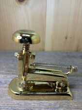 The First Boston Corporation Desk Gold Tone Stapler Great Condition picture