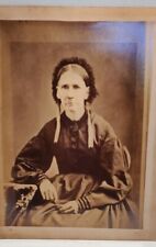 Antique CVD Photograph Mature Women Bonnet 1860's 1870's picture