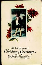 Postcard Holiday Christmas Greetings Divided Back Posted 1915 picture