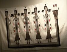 Big ANT VNT Navajo Rug Textile Native American Yei Pictorial 78'' x 52'' Weaving picture