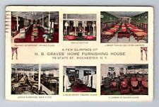 Rochester NY-New York, HB Graves Home Furnishing House, Vintage c1913 Postcard picture