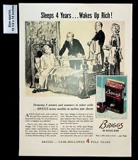 1937 Briggs Pipe Mixture Tobacco Man Bed Rich Vintage Print Ad 31772 picture