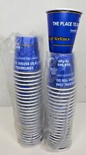 47 Vintage Continental Airlines In-Flight Pactiv Paper Cups New, CP071543 picture