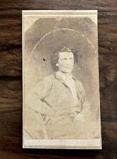1860s Tennessee CDV Photo Man w Long Hair Civil War Soldier? picture