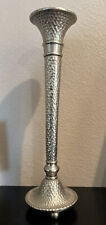 Southern Living Hammered Metal Silvertone 17 Conroy Candle Holder New picture