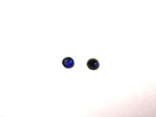 Sapphire blue gemstones faceted 3mm round color matched pair accent stones picture