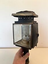 ANTIQUE MILLER CO. USA BEVELED GLASS CARRIAGE BUGGY LAMP LANTERN LIGHT RED JEWEL picture