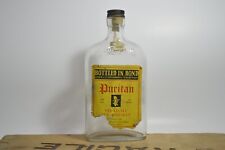 Puritan Straight Rye Whiskey Antique Bottle with Original Label, Boston Mass picture