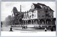 Pre-1907 HOTEL NANTASKET BEACH MASSACHUSETTS BLACK & WHITE ANTIQUE POSTCARD picture