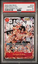 2023 One Piece OP02 Manga Alt Art #013 Portgas D Ace PSA 10 GEM MINT picture