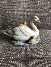 Vintage HOMCO #1467 Swan and Babies Porcelain Figurine picture
