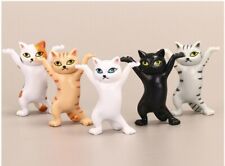 5-Piece Set of Cute Dancing Kitten Figurines and Figurine Cat Collectibles picture