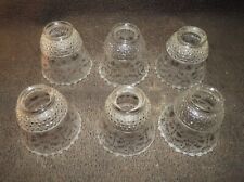 SET OF 6 PRESSED AND ETCHED ELECTRIC SHADES,  #2478 picture