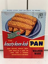 VTG WAGNER WARE CAST IRON KRISPY KORN KOBS CORN BREAD PAN ORIGINAL SALES SLEEVE picture
