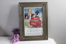 Vintage 1950 Coca Cola Edgar Bergen Charlie McCarthy Ad Poster Framed Ephemera picture