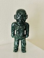 Olmec Jade Figure 4.5” Mayan Statue Mexico Mesoamerican Stone Real Jadeite picture