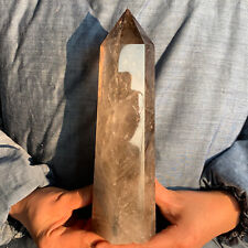 A+ 2.46LB Natural rainbow smoky quartz obelisk crystal wand point healing CY68 picture
